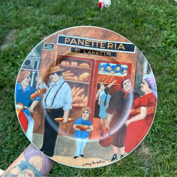 VTG Guy Buffet TUSCAN STOREFRONTS Dinner Plate 10 7/8" Panetteria Replacement - Picture 2 of 7